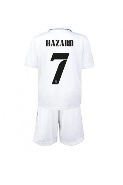 Fotbalové Dres Real Madrid Eden Hazard #7 Dětské Domácí Oblečení 2022-23 Krátký Rukáv (+ trenýrky)